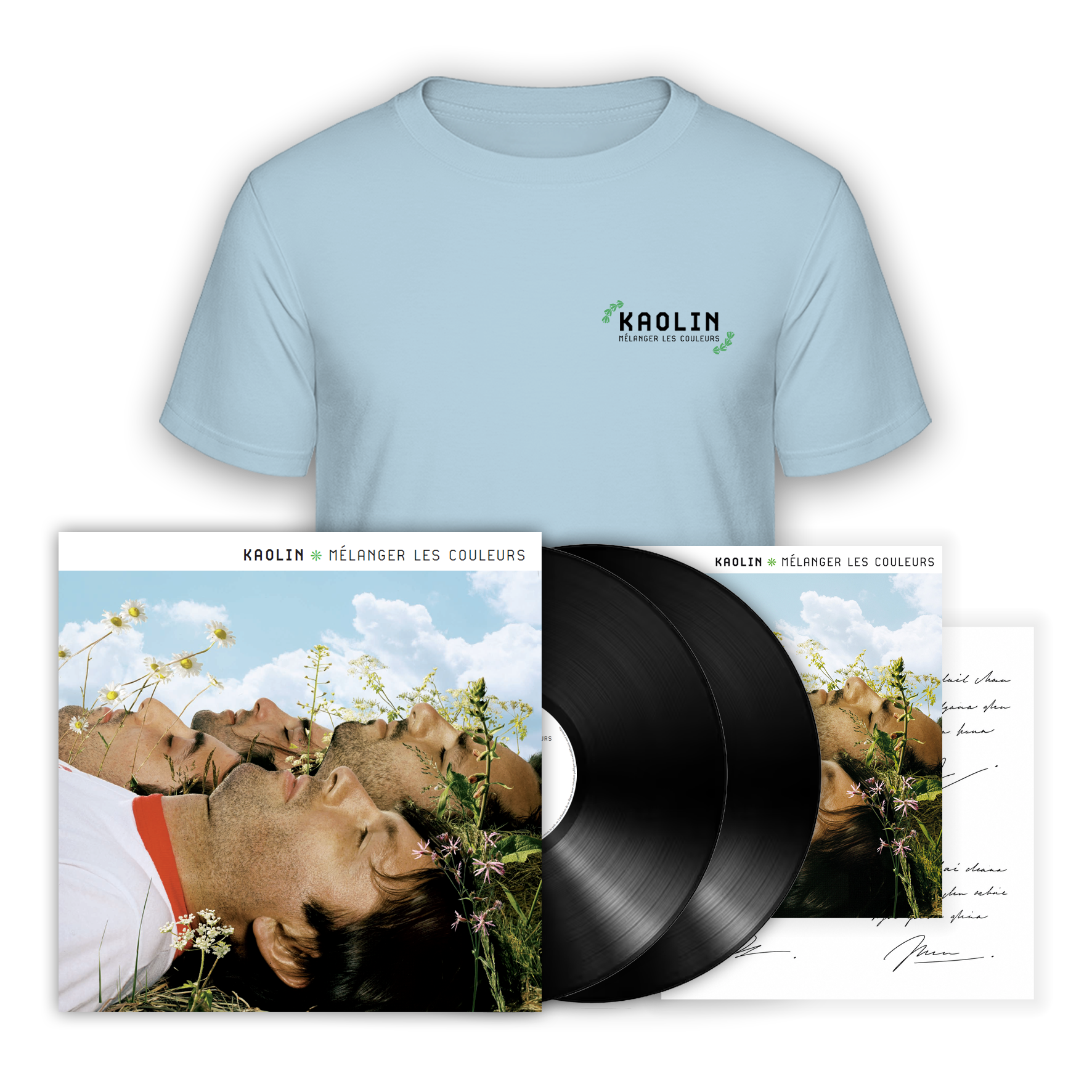 2LP gatefold “Mélanger les couleurs“ + T-shirt + Poster dédicacé